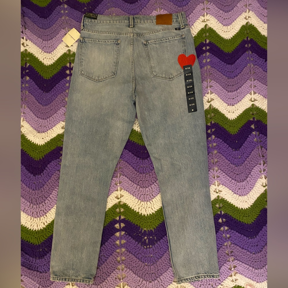 Lucky Heart floral embroidered jeans Bridgette skinny high rise cottage core 29 - Picture 3 of 8